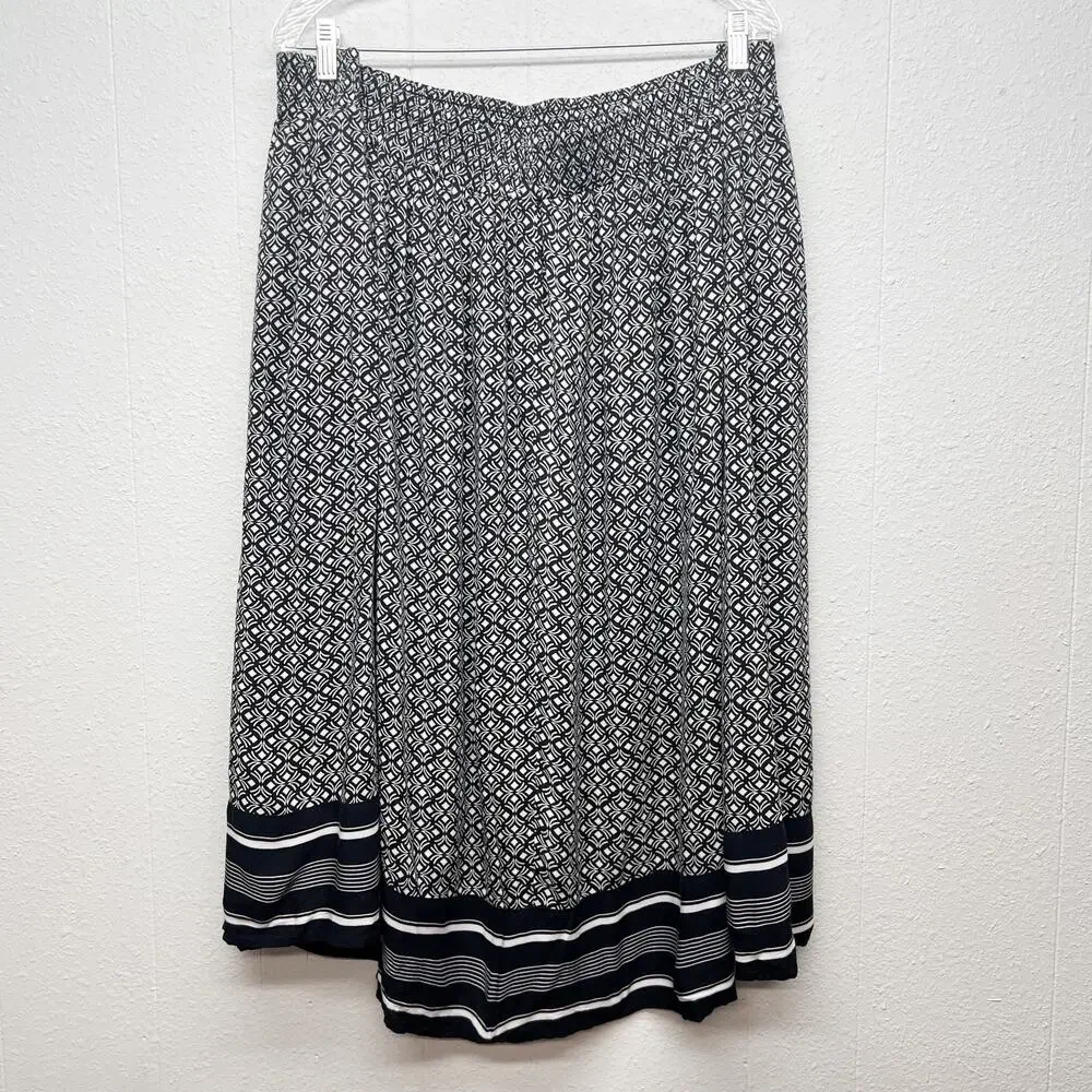 Croft & Barrow Pull On Women Skirt 3X Elastic Waist Side Pockets Casual Workwear